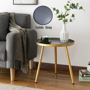 Mesa Auxiliar Decorativa <span class=keywords><strong>Mayco</strong></span> Accent Furniture, Diseño de Tronco de Árbol Naturalista, Elegante, Dorado y Plateado, Estilo Antiguo, para Sala de Estar - Product Image 4