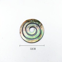 32mm Dainty Tahitian Noir Spirale Charms Iridescent Hawaiian Design Pendentif Shell & Coral Perles Lâches pour Boucles D'oreilles Collier