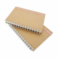 Carnet de notes personnalisé en kraft à couverture rigide, reliure spirale, pages intérieures vierges avec élastique – Fabrication sur mesure pour usine d'impression