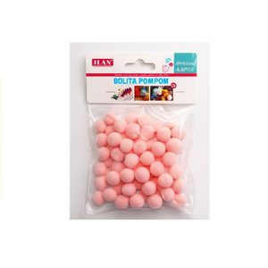 Ilan Bolita Pompom 1.5Cm 60Pcs Melocoton Fournitures d'artisanat - Product Image 1