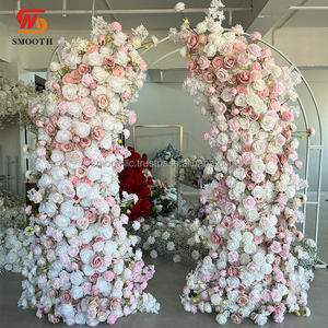 Arco de Entrada Floral Artificial Rojo y Rosa con Soporte para Decoración de Bodas, Eventos y Fiestas - Product Image 5