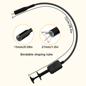 Эндоскопическая камера с подсветкой, бороскоп с экраном 23,6 дюйма, IP67, для инспекции, обслуживания, извлечения, очистки труб - Product Image 4