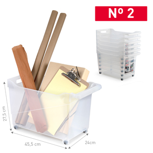 Carrello Portaoggetti Multiuso 24 X 45 X 27,5 Cm in Plastica per Organizzazione Domestica Durevole Riutilizzabile Colori Assortiti - Product Image 1