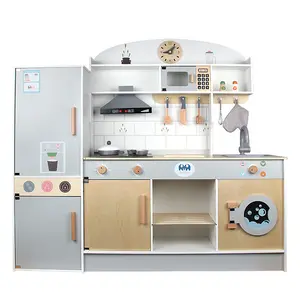 Деревянные кухонные игрушки, ролевые детские игровые наборы «сделай сам», серия симуляторов приготовления пищи, деревянный кухонный набор для холодильника, игрушка