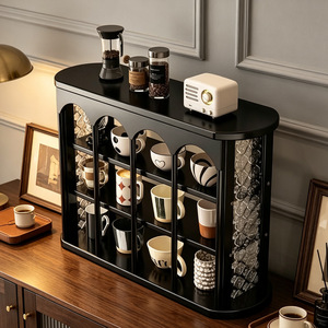 Nine Compartment Cup Holder <b>Desktop</b> <b>Shelf</b> 3 Tier Storage Rack For Coffee Water Cups Home Office Organizer - Product Image 1