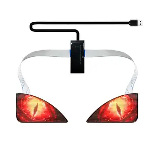 发光二极管背包发光二极管骑士背包动态眼睛显示骑手摩托车自行车滑板电动车安全骑行背包