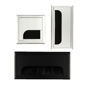 Boîte de gestion des câbles Yingya, carrée, en plastique, avec brosse, amovible, type sol, pour l'organisation des câbles au bureau - Product Image 2