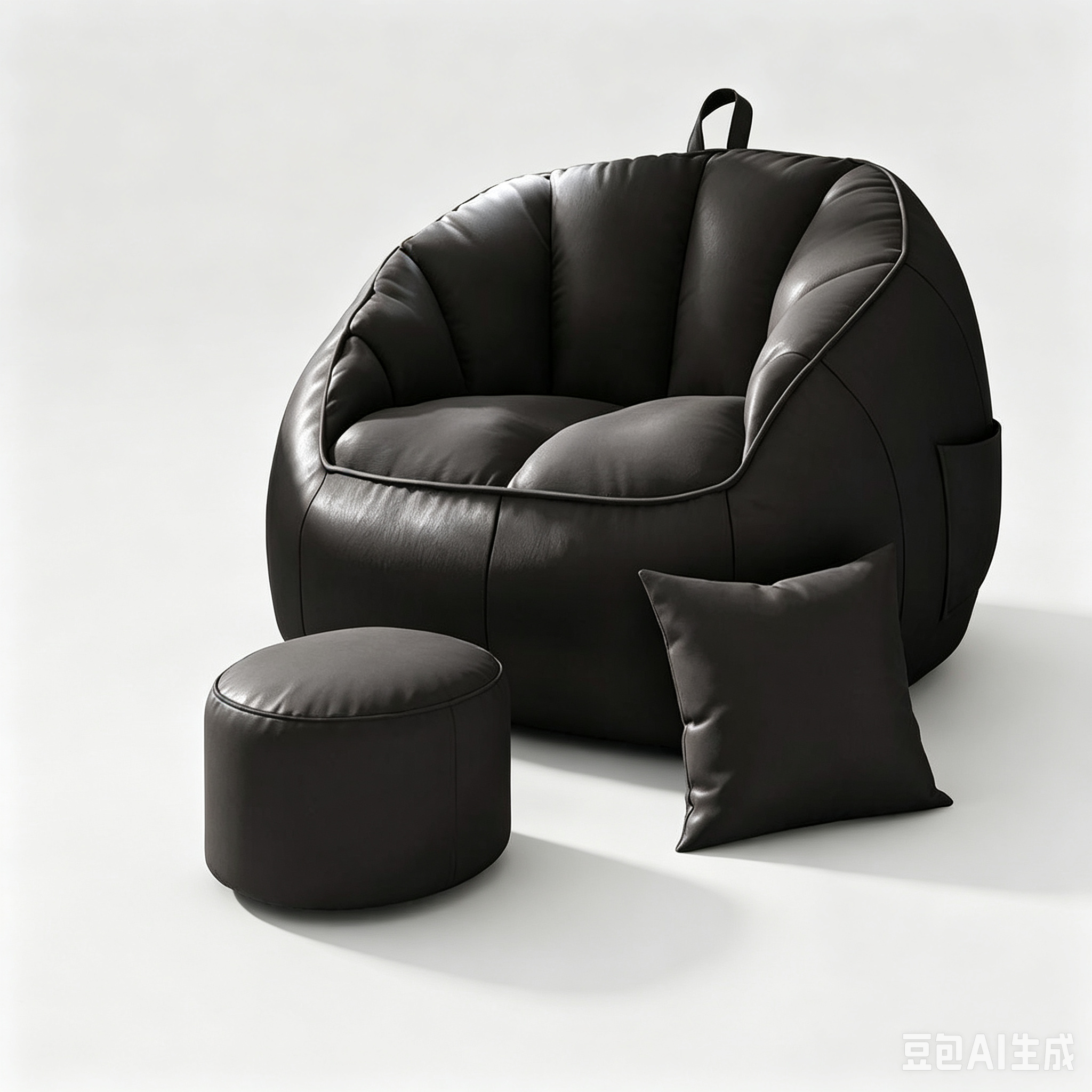Oreiller noir + pédale (hors remplissage)