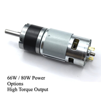 Moteur à engrenages planétaires DC PG42-775ZY 12V 24V 66-80W, couple élevé, réversible, vitesse réglable, boîte de vitesses en métal