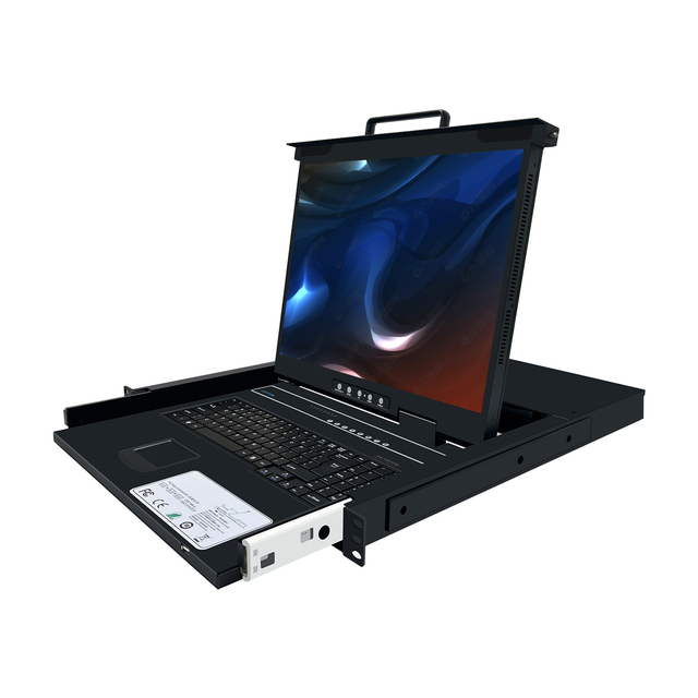 17-19 Inch LCD KVM Console 1U Rack Mount with 4-8 Port USB KVM Switch Cat5 16 Computer Connections Stock Product