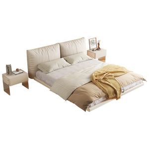 Mobilier de chambre au design simple tête de lit confortable personnalisée à bas prix Lit rembourré blanc de luxe queen size avec rangement - Product Image 4