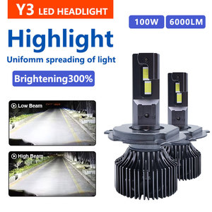 Мощная светодиодная фара <span class=keywords><strong>H4</strong></span> 200 Вт для автомобиля, универсальная система освещения, новая, 24 В, алюминиевая, белый свет, форма лампы <span class=keywords><strong>H4</strong></span>, 5000 лм, 6500K - Product Image 2