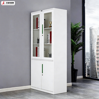 Armario Metálico Multiusos de Acero con Puerta de Vidrio, Venta Directa de Fábrica JIUSHUN