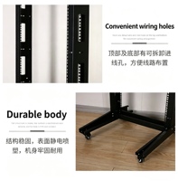 Rack ouvert monorail à double colonne 19 pouces 18U 550*1000*120MM en acier laminé à froid SPCC, profondeur 120 mm, mobile