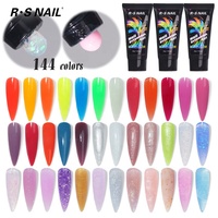 R S Nail Distributor Gel d'extension d'ongles 30g 144 couleurs Poly Acryl Gel Paillettes Camouflage LED Gel dur
