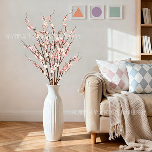 กิ่งดอกพลัมประดิษฐ์สีขาวแบบผงสำหรับตกแต่งภายในบ้าน รุ่น FB0006 - Product Image 3