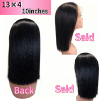 Peluca de Cabello Humano Virgen HD Transparente sin Pegamento con Encaje Frontal 13x4, Doble Trama, Ondas Sueltas, Pre-arrancada, Cabello Indio Largo, Talla Pequeña/Grande