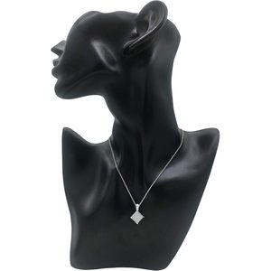Colgante de Diamantes de 0.83 Quilates, Diamantes Blancos Redondos Naturales, Plata de Ley 925 con Baño de Rodio, Unisex, para Uso Diario - Product Image 3
