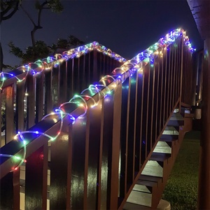 Guirnalda de Luces LED Solares para Exteriores, Impermeable, 8 Modos, 10 m, 100 LED, Tubo de PVC Multicolor, para Jardín, Patio, Navidad - Product Image 4