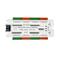 JIUAN - Lumières LED pour escaliers à 32 canaux en plastique avec capteur de mouvement PIR - Contrôleur d'intérieur 12V/24V - Marche d'escalier automatique - 500W max