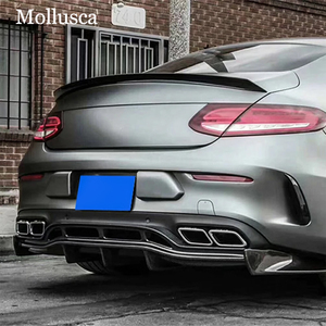 สำหรับ C-Class W205 4 ประตู C63 สไตล์ PSM คาร์บอนไฟเบอร์ ลิ้นกันชนหลัง ดิฟฟิวเซอร์หลัง ปี 2015-2021 - Product Image 6
