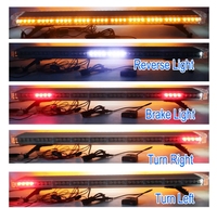 Barre lumineuse de signalisation d'urgence à LED de 50 pouces (129,88 cm) avec clignotants, feux de freinage et chargeur, pour ambulance et camion de remorquage