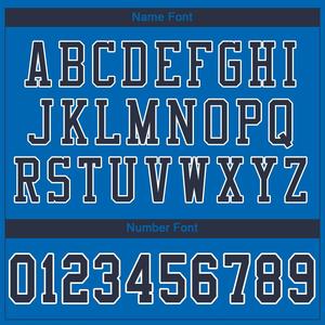 Camiseta de Fútbol Americano Personalizada, Estilo Clásico, Color Azul Pantera, Blanco y Marino, Auténtica, de Malla - Product Image 3