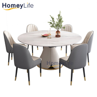 Meubles de restaurant d'usine ensemble de table à manger en marbre ensemble de 4 chaises table à manger ronde moderne extensible ensembles pour salle à manger