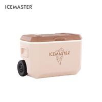 IceMaster 39l Logo personnalisé Plastique étanche isolé Grand coffre à glace dur de camping Refroidisseur de glace portable d'extérieur pour le camping