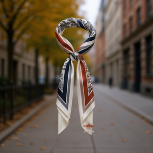 Pañuelo Triangular de Seda 135x60cm, Elegante Accesorio de Moda para Mujer, Multifuncional, Estampado para Todas las Temporadas - Product Image 2