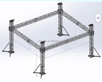 Structure de scène en treillis en alliage d'aluminium 400*400mm, treillis de scène 290*290mm 400*400mm