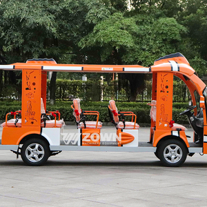 ZOWN Electric Sightseeing Bus 4 <b>Row</b> Passenger Van White Open Side Design for Tour Transport - Product Image 6
