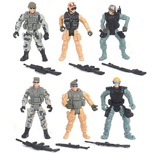 6 pièces/lot armée <span class=keywords><strong>jouet</strong></span> ensemble soldats hommes figurines Collection modèle jouets pour enfants cadeaux d'anniversaire soldats armée jouets - Product Image 4