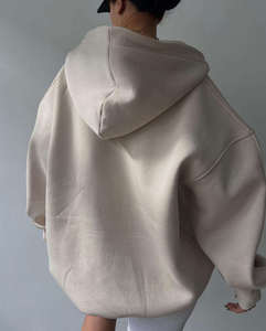 Sudaderas Extra Grandes Personalizadas de Alta Calidad para Mujer, con Hombros Caídos, Tejido Grueso 100% Algodón, Manga Larga, Estampado de Letras - Product Image 3