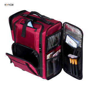 Borsa cosmetica per il <span class=keywords><strong>trucco</strong></span> da viaggio con trolley in Nylon durevole classico personalizzato e professionale KONCAI FAMA - Product Image 5