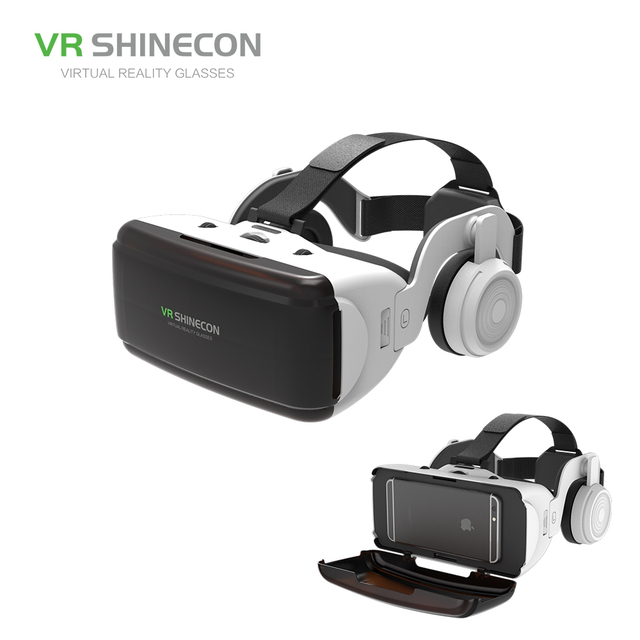 VR SHINECON Virtual Reality 3D VR Box for Wholesale Support 4.7-6.5 Inch Android& IOS Best VR Glasses with HD Headphone