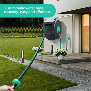 <span class=keywords><strong>Tubo</strong></span> flessibile automatico montato a parete e bobina sistema di <span class=keywords><strong>irrigazione</strong></span> idropulitrice acqua retrattile da giardino - Product Image 6