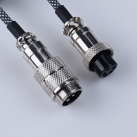 Kabel Macaron Custom Coiled Double Sleeved Type-C untuk Keyboard Mekanik dengan RGB Backlit Plug&Play Gaming Cable