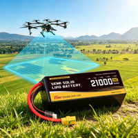 Baterai Lithium Polymer Drone 21000mAh 350Wh/kg Baterai Semi Solid untuk Survei Pemetaan Inspeksi Drone Pertanian Industri