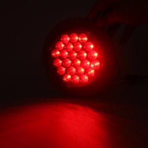 Tùy chỉnh không thấm nước Dot SAE emark 4 inch vòng màu đỏ xe tải <span class=keywords><strong>LED</strong></span> dừng lần lượt đèn đuôi với 24 <span class=keywords><strong>LED</strong></span> cho xe tải Trailer RV xe buýt - Product Image 5