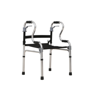 Adjustable Height Foldable Aluminum <strong>Walking</strong> <strong>Frame</strong> With Black Oxford Cloth <strong>Seat</strong> Mobility Walker Elderly Disabled Rehabilitation - Product Image 1