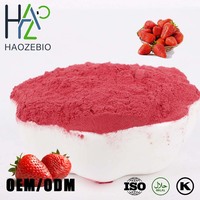 Poudre de fruits de fraises pure de qualité alimentaire Haoze, poudre de fraises lyophilisées