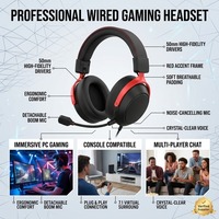 Auriculares Inalámbricos para Juegos OEM ODM, Sobre la Oreja, RGB, Cancelación de Ruido, Controlador Dinámico, Baja Latencia, Más de 20 Horas de Reproducción