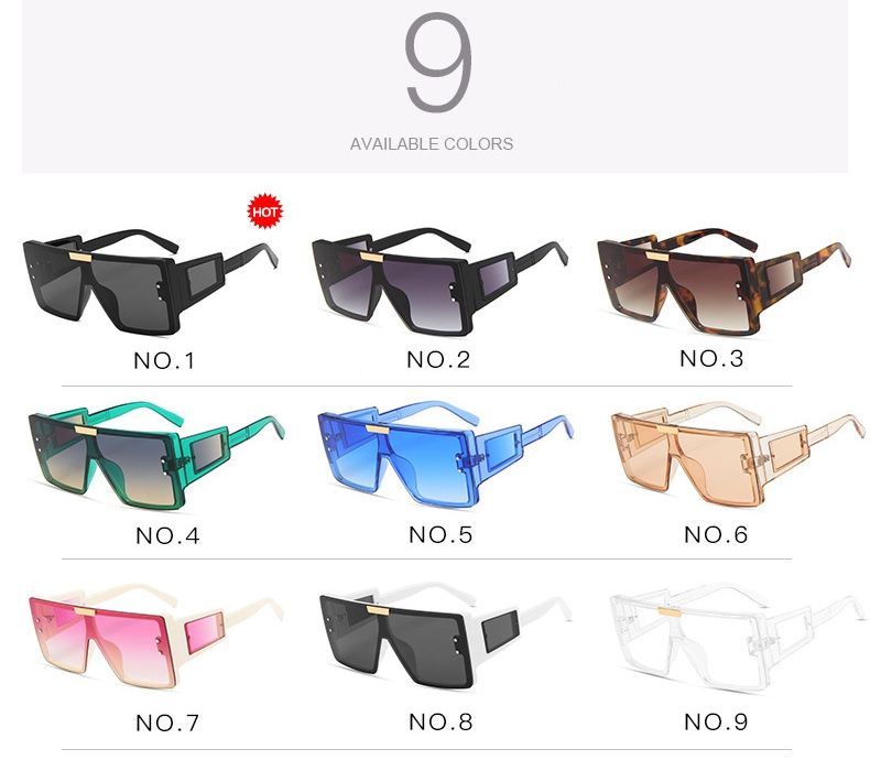 Oversize Hardcore Stile Retrò Vintage Lenti Trasparenti Eye Occhiali - Foto 4