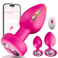Analplug Butt Plug Analer Vibrator Silikon 100% Wasserdicht Fernbedienung APP-Steuerung für Männer Sexspielzeug