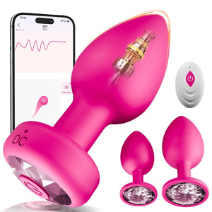 Plug anal, vibromasseur anal en silicone, 100 % étanche, télécommande, contrôle par application, jouet sexuel pour hommes - Product Image 1