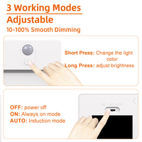 Veilleuses LED Modernes Intelligentes Sans Fil à Détection de Mouvement pour Lit, 5 Couleurs, en ABS, Intensité Réglable, 30 000 Heures, pour Chambre à Coucher