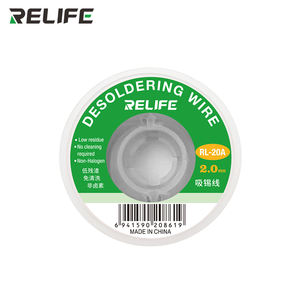 RELIFE RL-20A Tresse à Dessouder Bande de Cuivre Mèche à Dessouder Rapide 2mm pour Nettoyage d'<span class=keywords><strong>Étain</strong></span> - Product Image 2