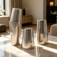 Ensemble de shaker professionnel en acier inoxydable gravé miroir haut de gamme Magic, shaker Boston complet, réutilisable et durable