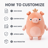 Boneka Babi Kentang Manis Lucu, Mainan Plush, Desain Boneka Babi Kecil Kustom, Dekorasi, MOQ Rendah, Layanan OEM ODM, Sampel, Sumber Langsung